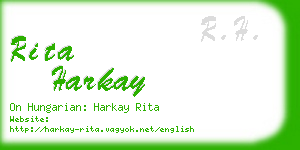 rita harkay business card